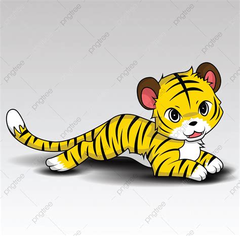 Gambar Kartun Harimau Comel Harimau Melukis Kartun Png Dan Vektor