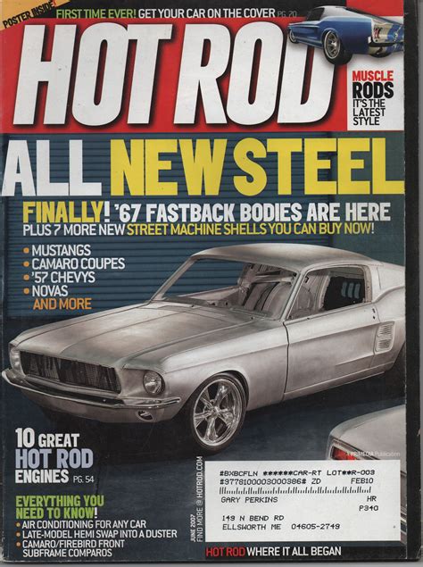 Hot Rod Magazine June 2007 Muscle Rods All New Steel Mustangs