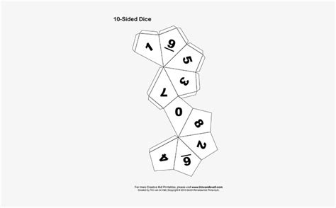 Templates For Making Your Own 6 10 And 12 Sided Dice Origami 10