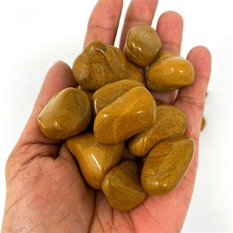 Yellow Jasper Tumbled Stone For Stress And Anxiety Relief Etsy Uk