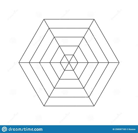 Hexagon Radar Template Spider Mesh Chart Diagram Spider S Blank Hex