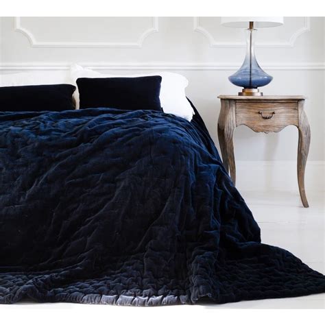 Sierra ridge pieced quilt set , navy/copper. Plushious Navy Blue Cotton Velvet Quilted Bedspread ...