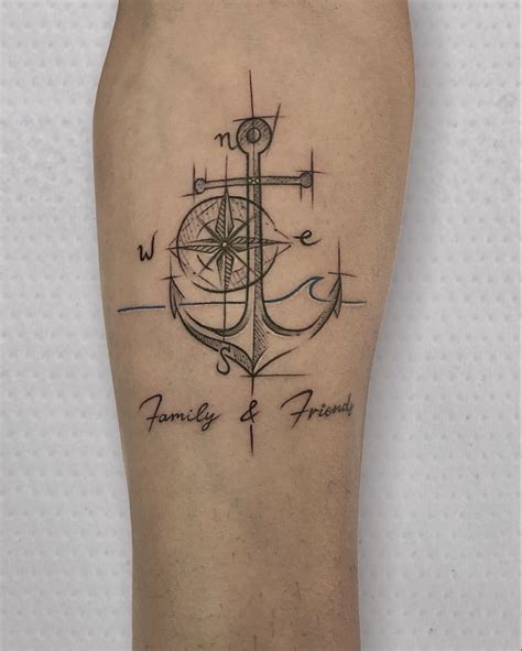 Anchor Compass Tattoo Bykaptaantattoo Kompass Tattoo Frau Unterarm