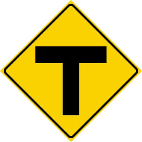 T Intersection W2 4 Akron Safety Lite Traffic And Construction Signs