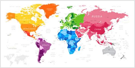 World Map Countries Illustrations Royalty Free Vector Graphics And Clip