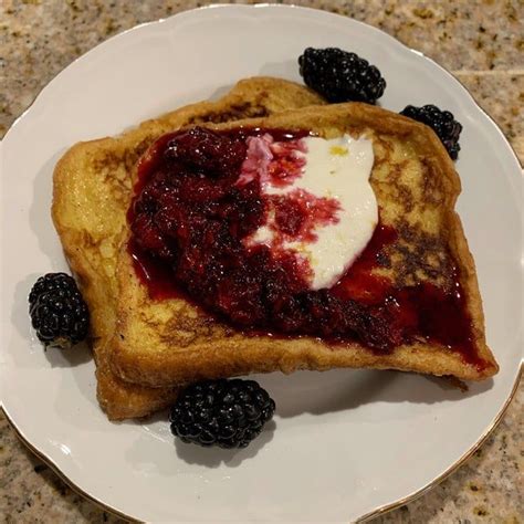 French Toast With Blackberry Compote And Lemon Ricotta 🍋 Seriouseats