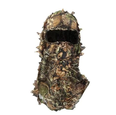 Ghillie Camouflage Leafy Hat 3d Full Face Mask Headwear Turkey Camo