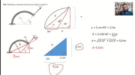 Determine O Momento Da For A Em Rela O Ao Ponto O Youtube