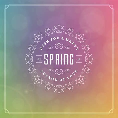 Spring Vector Typographic Poster Or Greeting Card Design Stock Vector
