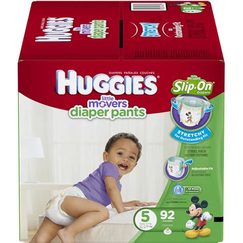 Huggies Little Movers Slip On Diaper Pants Size 5 92 Diapers