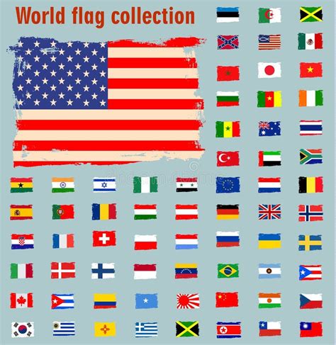 World Flag Icon Vector Illustration Stock Vector Illustration Of