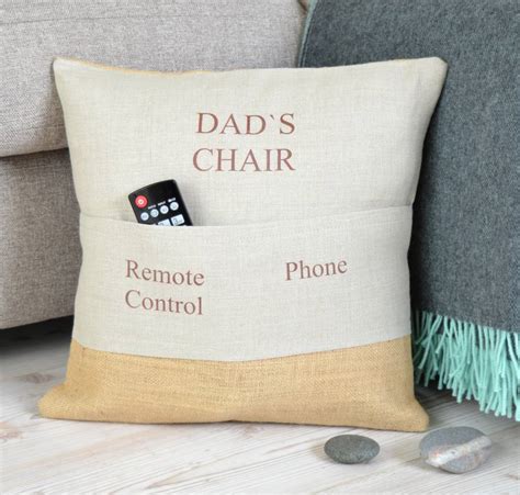 Explore personalised presents such as whisky glasses, gin glasses and even alcohol gifts like bottles of prosecco or wine using the department finders to the left. ' dad's chair ' personalised pocket cushion by rustic ...
