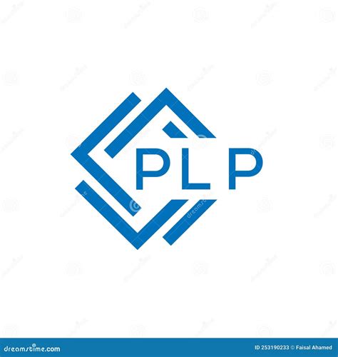 Plp Letter Logo Design On White Background Plp Creative Circle Letter Logo Concept Stock Vector