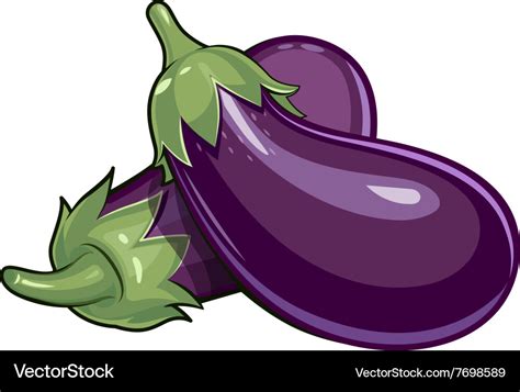 Couple Of Eggplants Royalty Free Vector Image Vectorstock