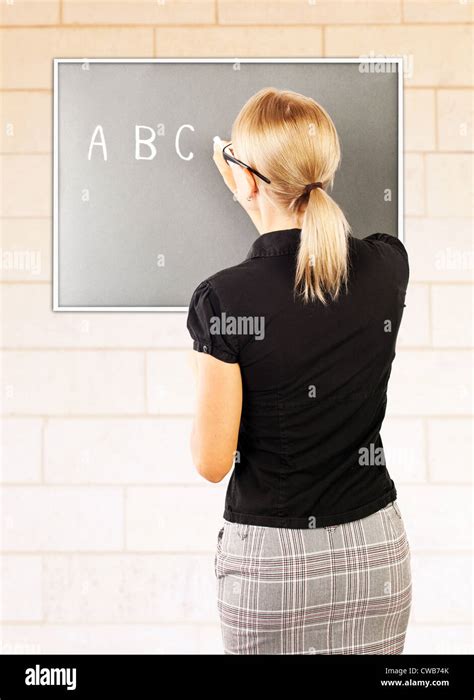 Teacher At Blackboard High Resolution Stock Photography And Images Alamy