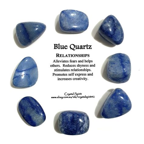 1 Blue Quartz Natural Tumbled Stone Tumble Stone Trusted Seller