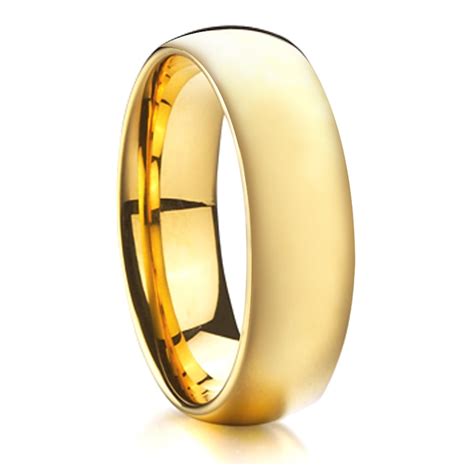 Gold Color Wedding Band Tungsten Ring Men Discount Cheap Comfort Fit Fashion Jewelry Couple Rings For 