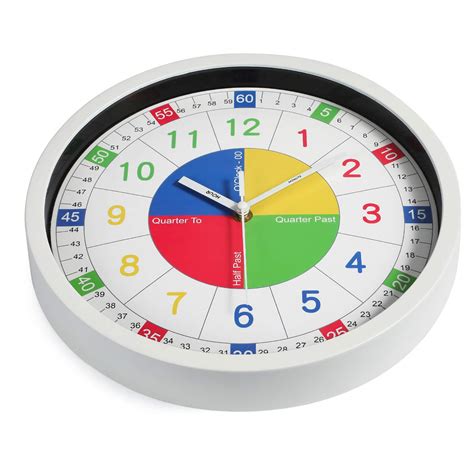 Genbaly Teaching Clock With Silent Movement Educational Clock That