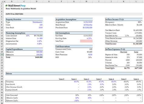 Real Estate Financial Model Acquisition Excel Tutorial