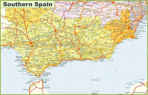 Map Of South Coast Of Spain World Map