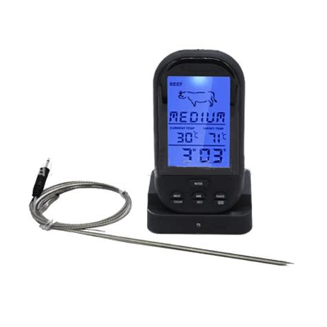 Lcd Backlight Wireless Meat Thermometer Long Range Digital Kitchen