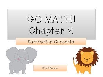 2nd grade math worksheets, pdf printables on: GO Math! 1st Grade Chapter 2 Activities (Subtraction Concepts) | TpT