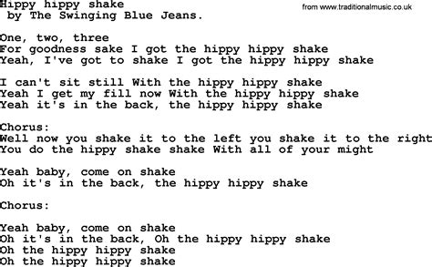 Bruce Springsteen Song Hippy Hippy Shake Lyrics
