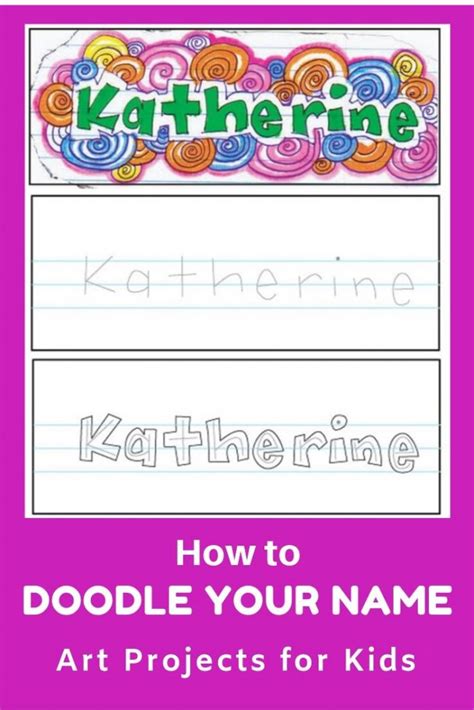 Doodle Name Art · Art Projects For Kids In 2020 Doodle Name Name Art