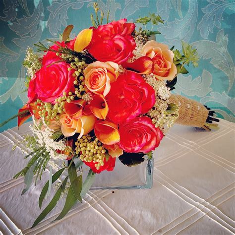 Mango Calla Lily Brides Bouquet In Downey Ca Chitas Floral Designs