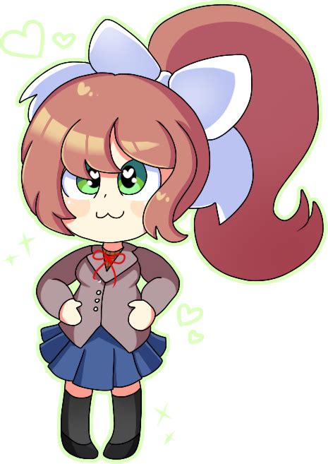 Have A Cute Chibi Monika To Start Your Day Ddlc