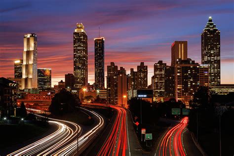 Atlanta Skyline At Sunset 1 Photograph By Murray Rudd Pixels