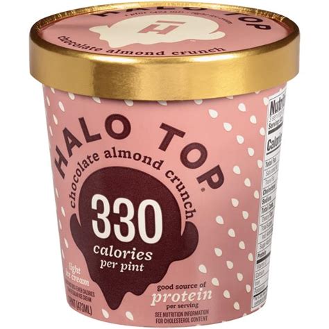 Halo candy bar ice cream. Halo Top Chocolate Almond Crunch 330 Calories Light Ice ...