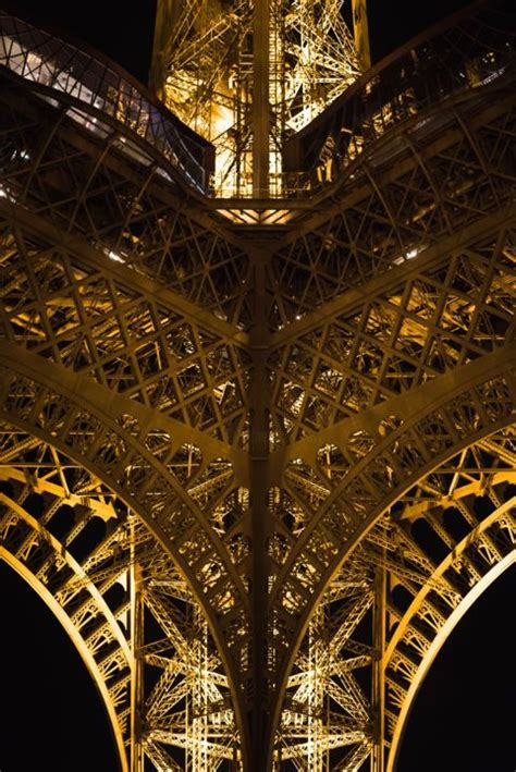 The Inside Of The Eiffel Tower At Night Fotografie Von Jérôme Correia