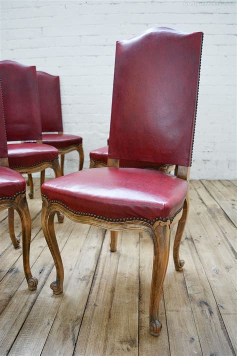6 French High Back Faux Leather Dining Chairs Antiques Atlas