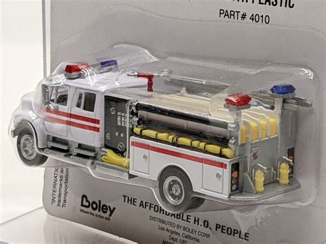 Boley 4010 Ho 187 International Fire Pumper Truck White W Red