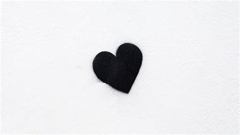 Download Wallpaper 1920x1080 Heart Bw Love Black White