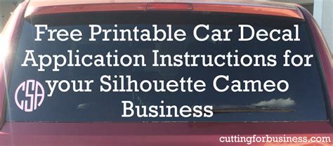 Free Printable Car Decal Instructions For Your Silhouette Or Cricut