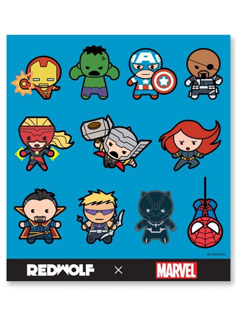 Marvel Chibi Marvel Official Sticker Sheet Redwolf