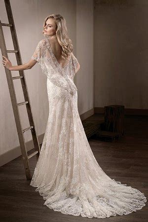T V Neck Embroidery Lace Tulle Wedding Dress With Flutter Sleeves