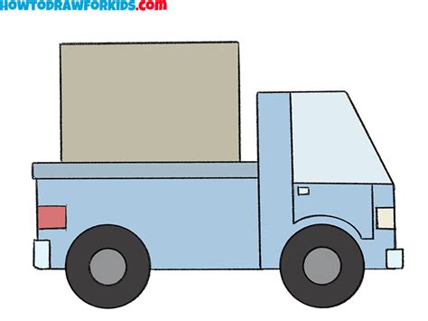 How To Draw A Delivery Truck Easy Drawing Tutorial For Kids