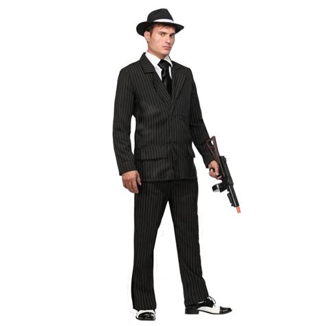Gangster Plus Size Pinstripe Costume