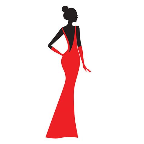 1000 Silhouette Of Woman In Red Dress Illustrations Royalty Free
