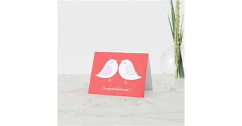 Love Birds Wedding Congratulations Card Zazzle