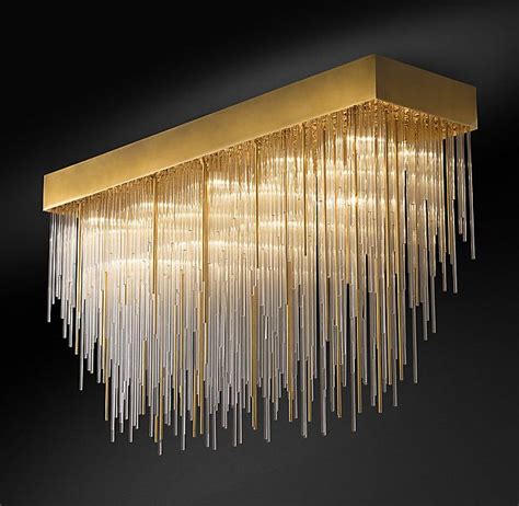 Rhs Cascada Linear Chandelier 54a Cascade Of Crystal And Metal Rods