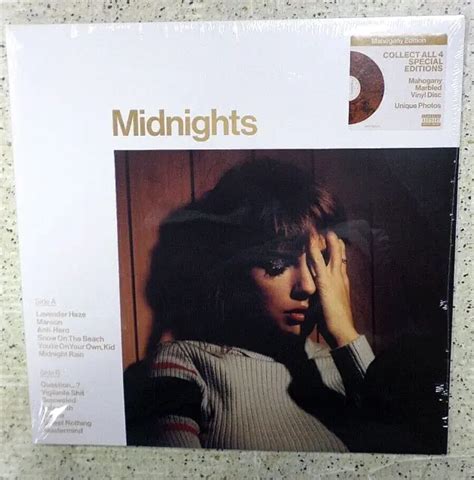Vinyl Album Recordtaylor Swift Midnights Mahogany Editionhand Signed