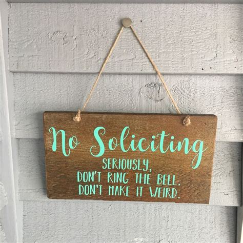 Cute Custom No Soliciting Sign What Colors Would You Pick No