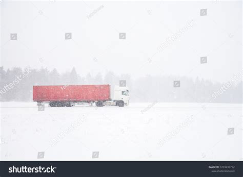 4 Snowy Driveway And Red Truck Images Stock Photos And Vectors