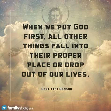 When We Put God First Profound Quotes God First Inspirational Words