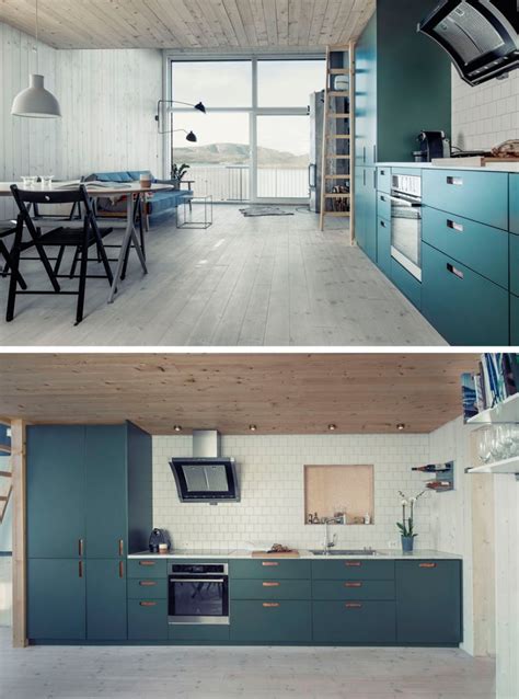 Color Inspiration Modern Kitchen With Blue Cabinets