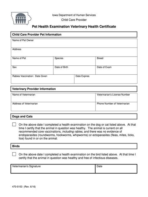 Printable Pet Health Certificate Template Fillable Form 2023